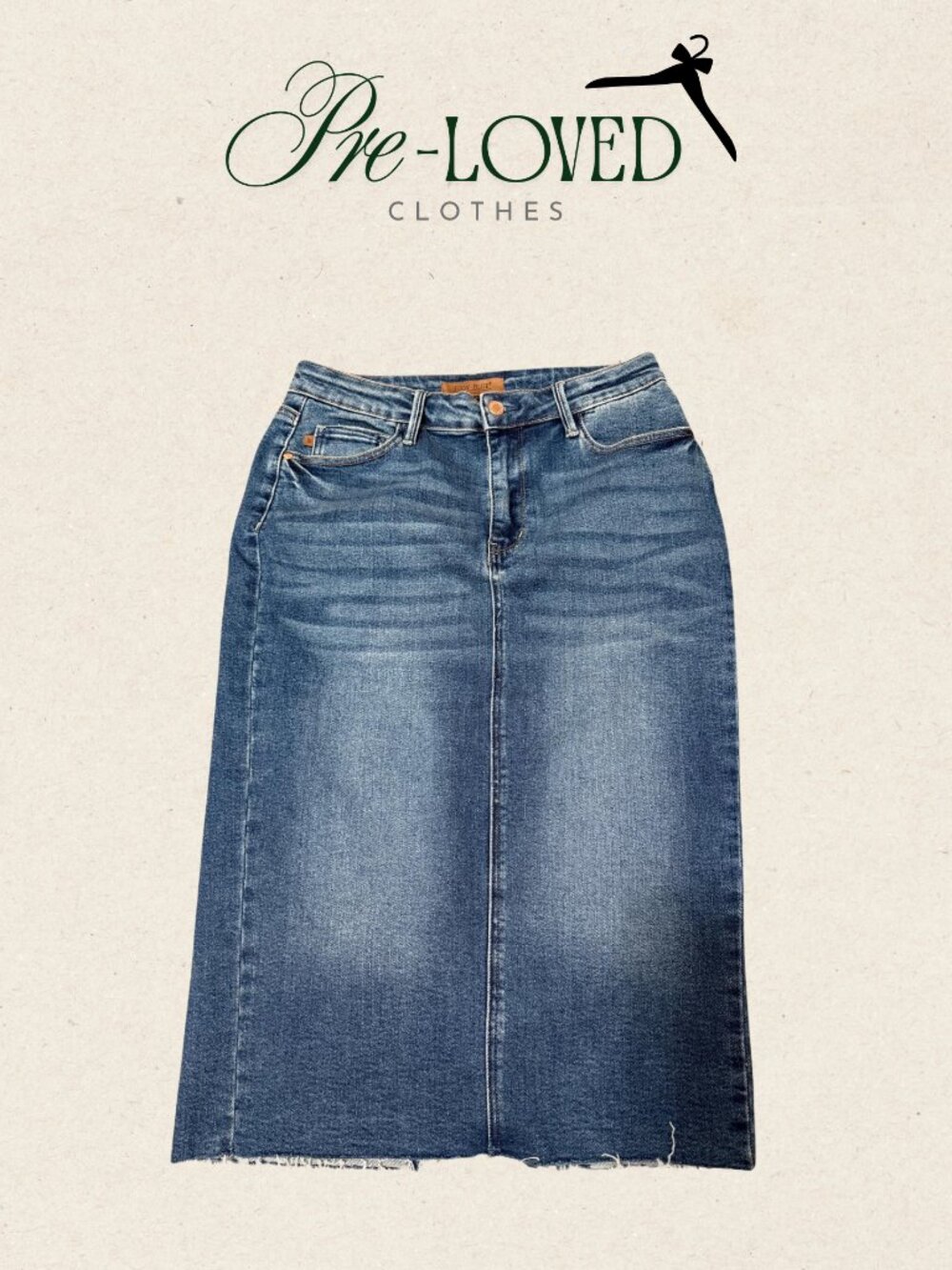 Judy Blue Denim Midi Skirt